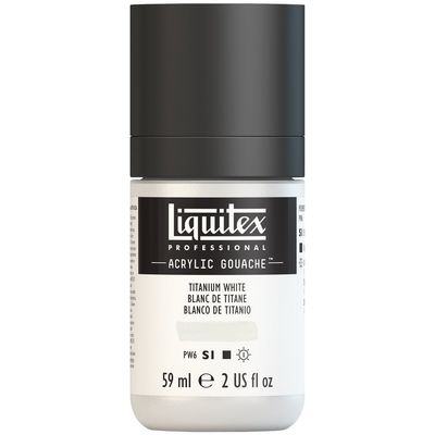 TITANIUM WHITE 59ML LQX PRO ACRYLIC GOUACHE
