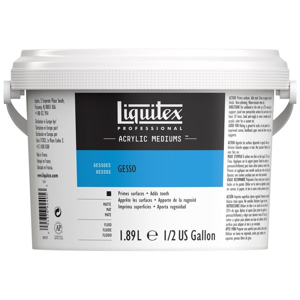 HVIT GESSO 1.89L LQX PRO ACRYLIC