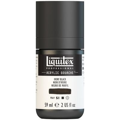 IVORY BLACK 59ML LQX PRO ACRYLIC GOUACHE