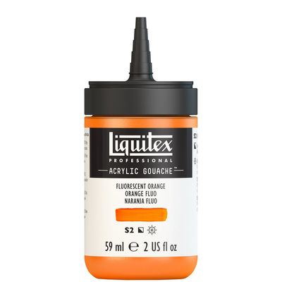 FLUORESCENT ORANGE 59ML LQX PRO ACRYLIC GOUACHE