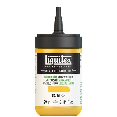 CADMIUM FREE YELLOW MED 59ML LQX PRO ACRYLIC GOUACHE