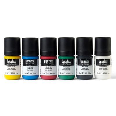 LQX PRO ACRYLIC GOUACHE 6X22ML SET PRIMARIES