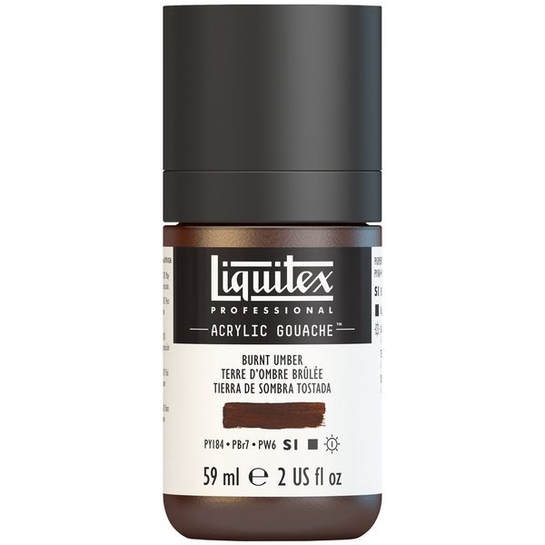 BURNT UMBER 59ML LQX PRO ACRYLIC GOUACHE