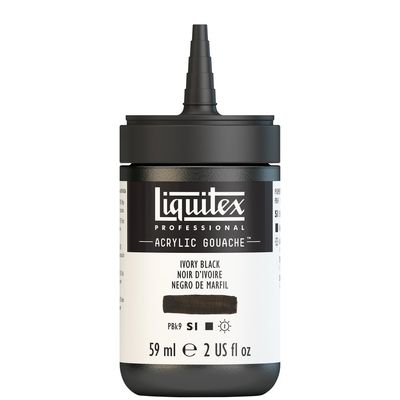 IVORY BLACK 59ML LQX PRO ACRYLIC GOUACHE