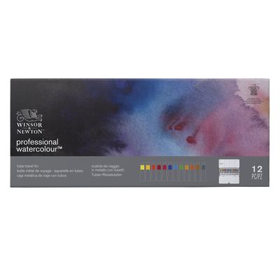 W&N PROFESSIONAL WATERCOLOUR 12 TBE TUBE TRAVEL TIN