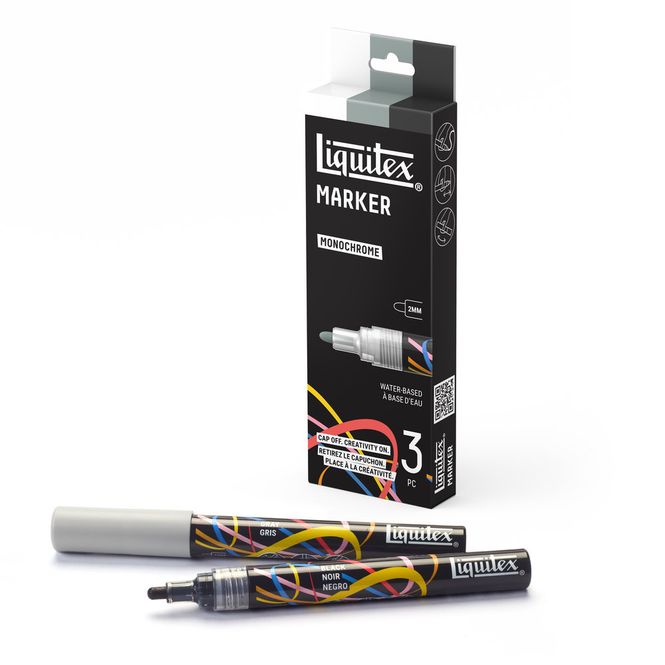 Hovedbilde LIQUITEX MARKER SET 3X2MM MONOCHROME