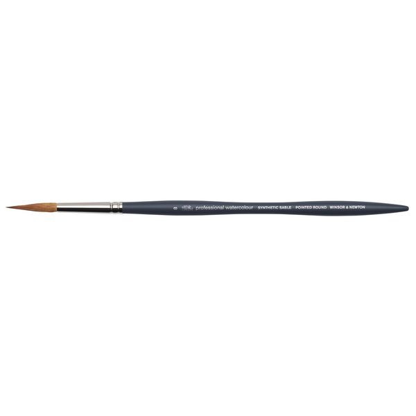 W&N PROF WC SYNTHETIC BRUSH POINTED ROUND SIZE 8