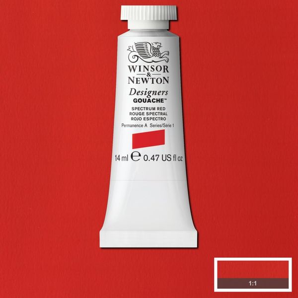 W&N DESIGNERS GOUACHE 14ML TBE SPECTRUM RED