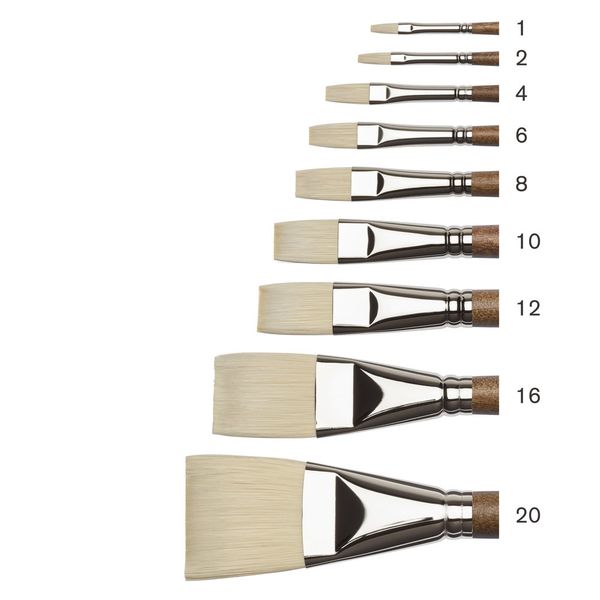 FLAT SIZE 4 W&N ARTISTS' OIL SYNTHETIC HOG BRUSH