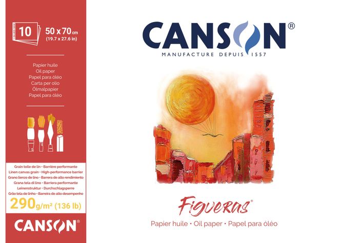Hovedbilde Canson Figueras 290g 50 x 70 cm.10 ark