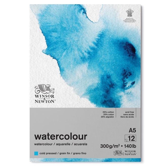 Hovedbilde W&N WATERCOLOUR PAD COLD 300 A5 12S