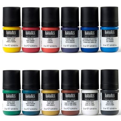LQX PRO ACRYLIC GOUACHE 12X22ML SET ESSENTIALS
